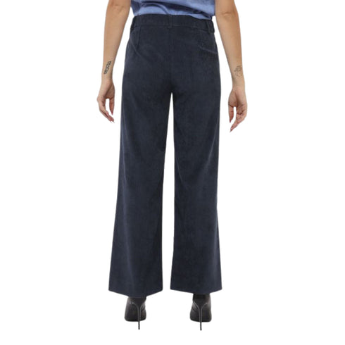 Pantalone Dritto in Velluto a Coste Destino Bianco Sporco